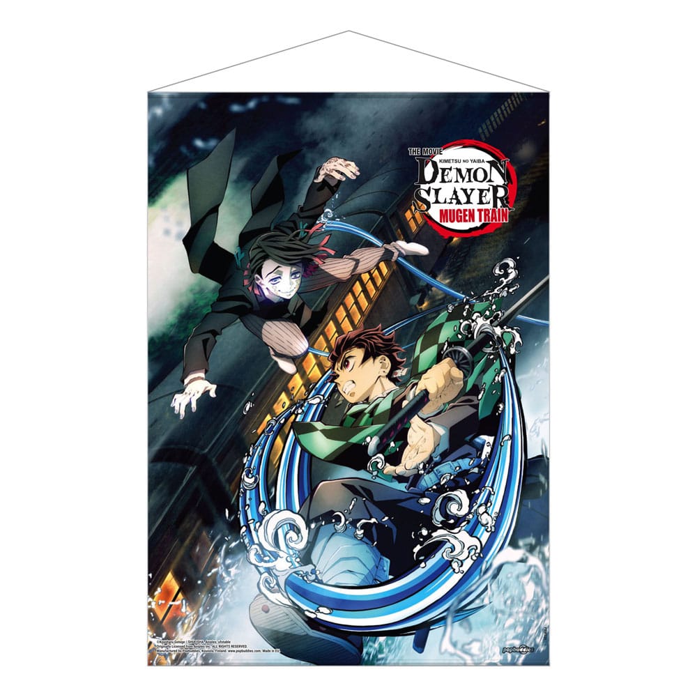 Tanjiro Vs Enmu Mugen Train Wandrolle 50 x 70 cm Demon Slayer: Kimetsu no Yaiba Wandrolle Yokina