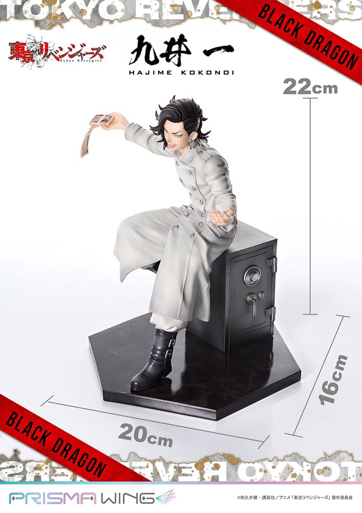 Tokyo Revengers Prisma Wing PVC Statue 1/7 Hajime Kokonoi Bonus Version 22 cm Scalefiguren Yokina