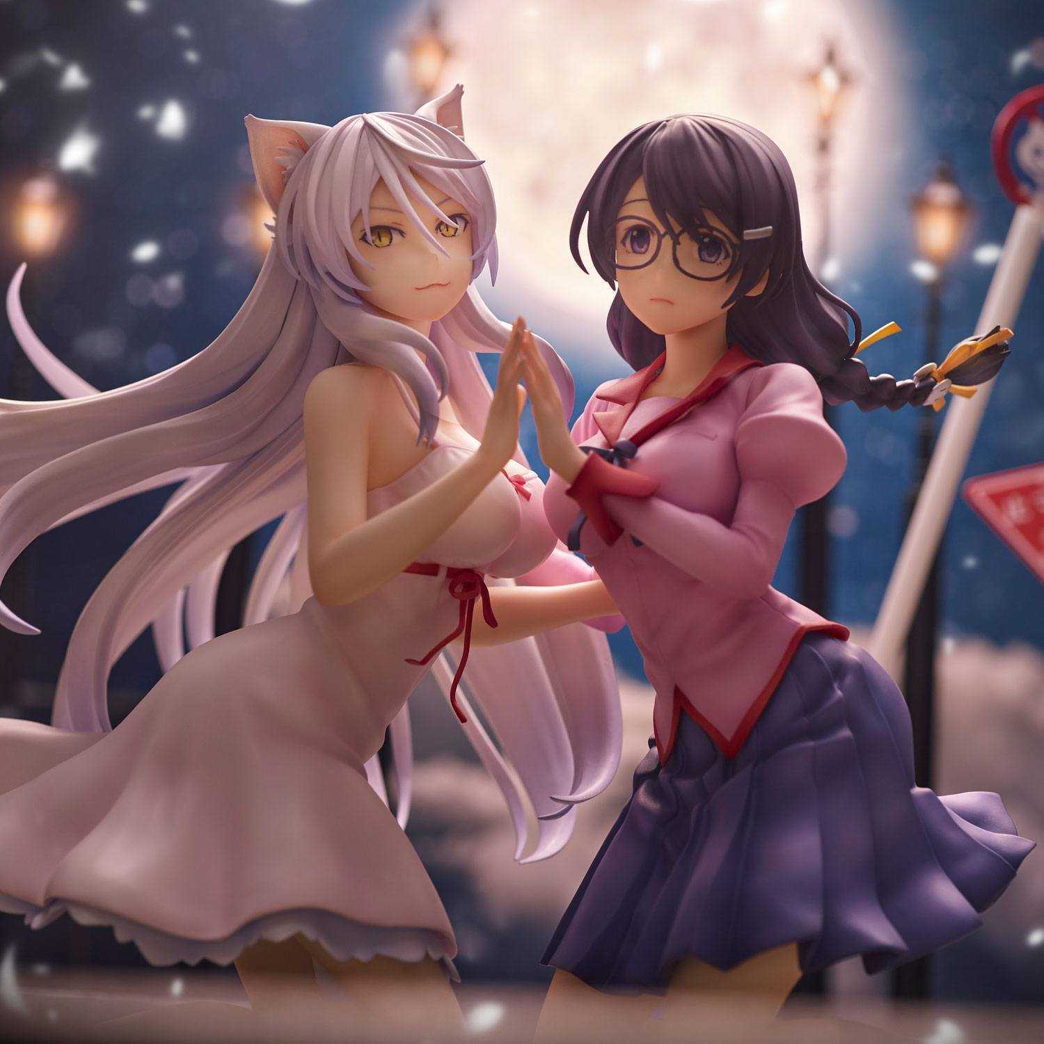 Tsubasa Hanekawa Set PVC Statuen 19 cm Nekomonogatari Monogatari Series Prizefiguren Yokina