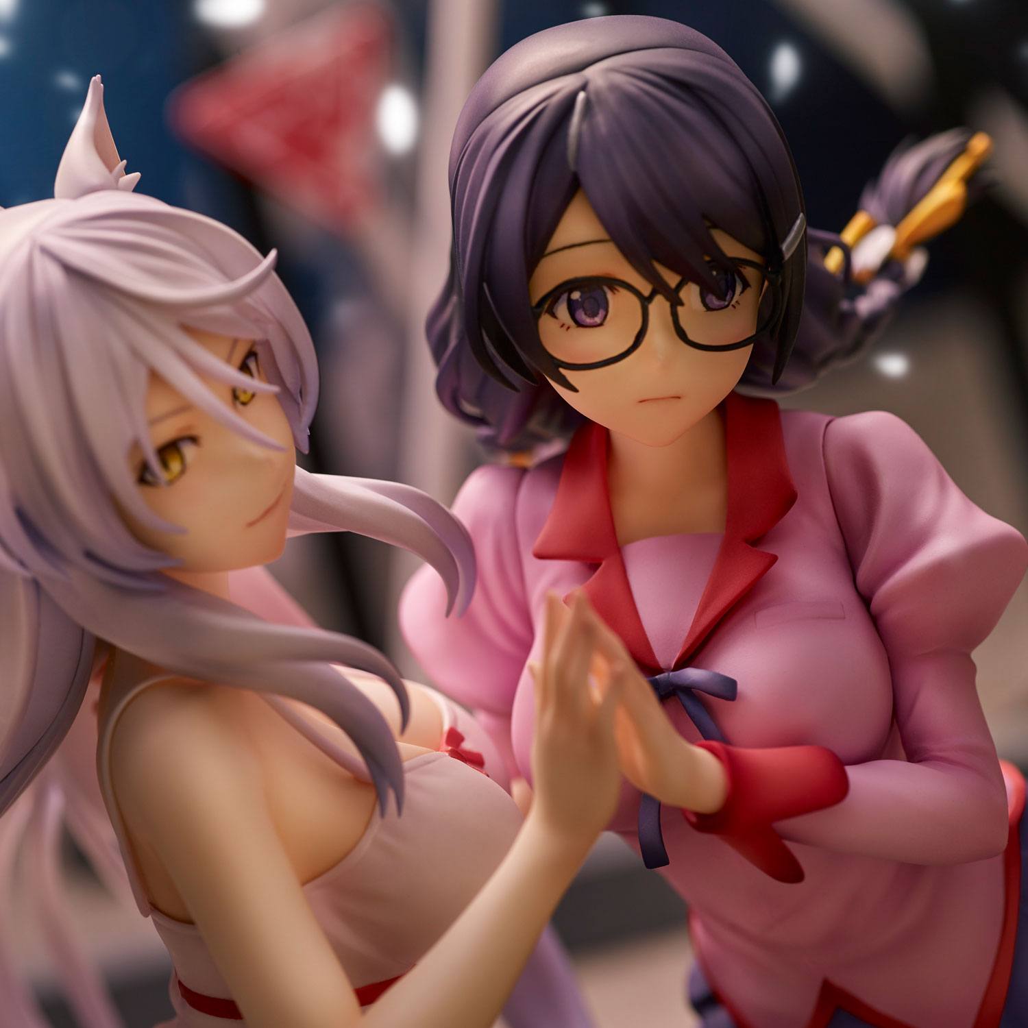 Tsubasa Hanekawa Set PVC Statuen 19 cm Nekomonogatari Monogatari Series Prizefiguren Yokina