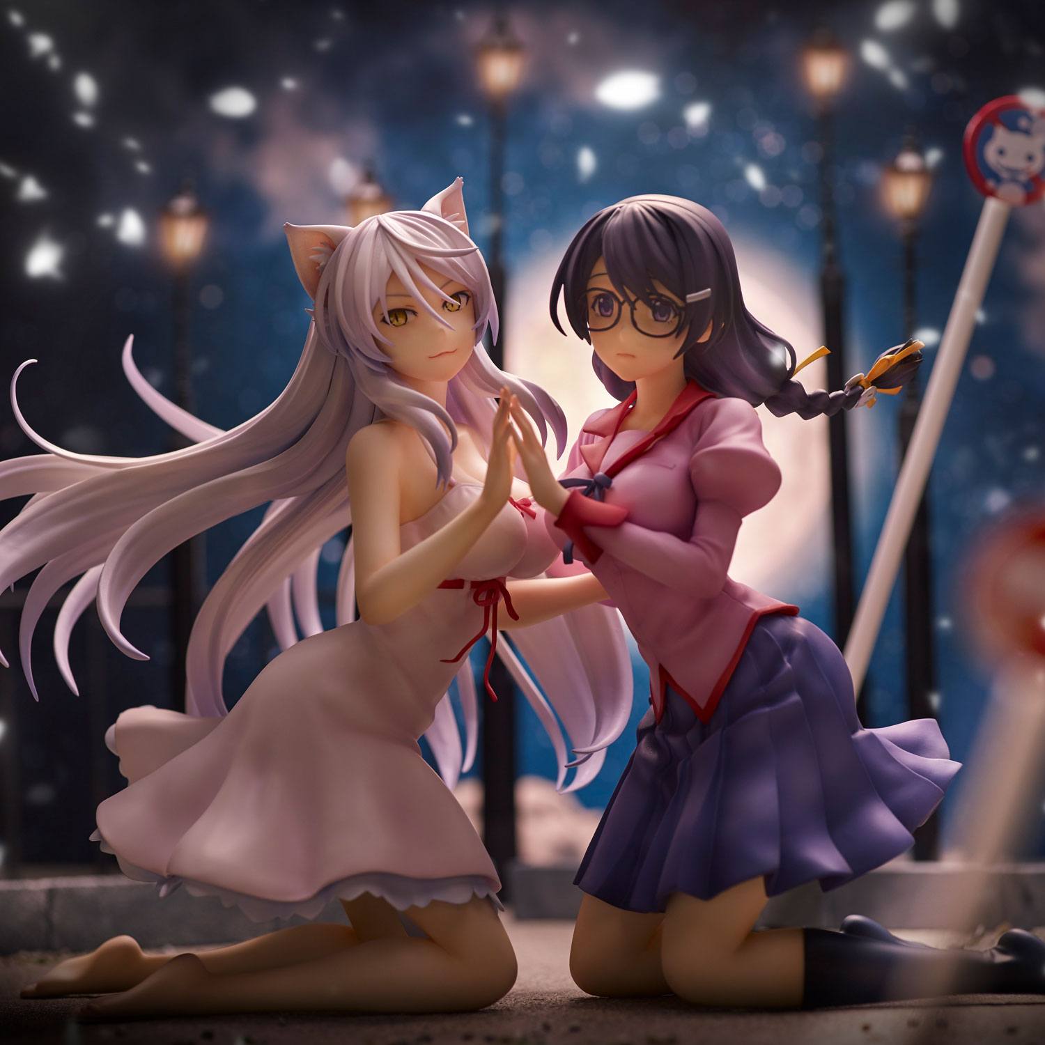 Tsubasa Hanekawa Set PVC Statuen 19 cm Nekomonogatari Monogatari Series Prizefiguren Yokina