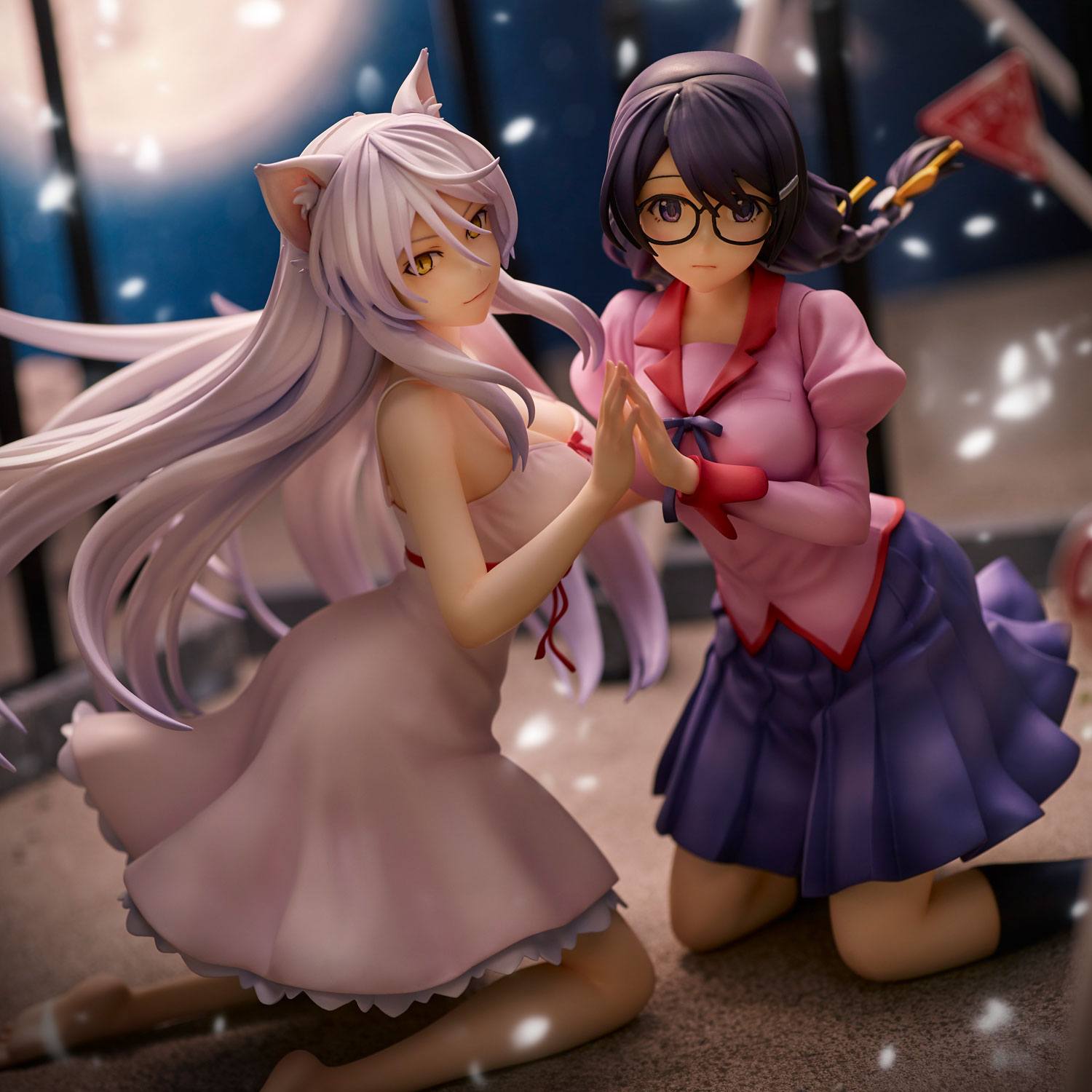 Tsubasa Hanekawa Set PVC Statuen 19 cm Nekomonogatari Monogatari Series Prizefiguren Yokina