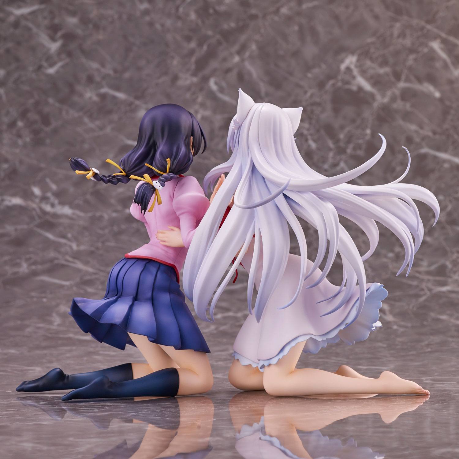 Tsubasa Hanekawa Set PVC Statuen 19 cm Nekomonogatari Monogatari Series Prizefiguren Yokina