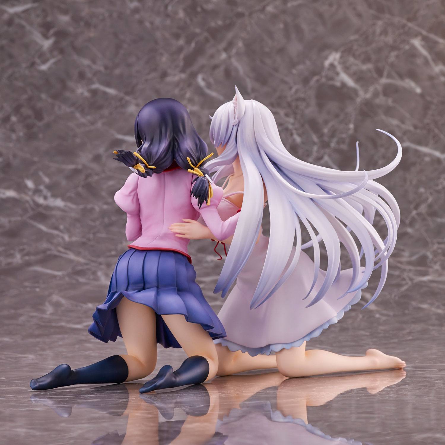 Tsubasa Hanekawa Set PVC Statuen 19 cm Nekomonogatari Monogatari Series Prizefiguren Yokina