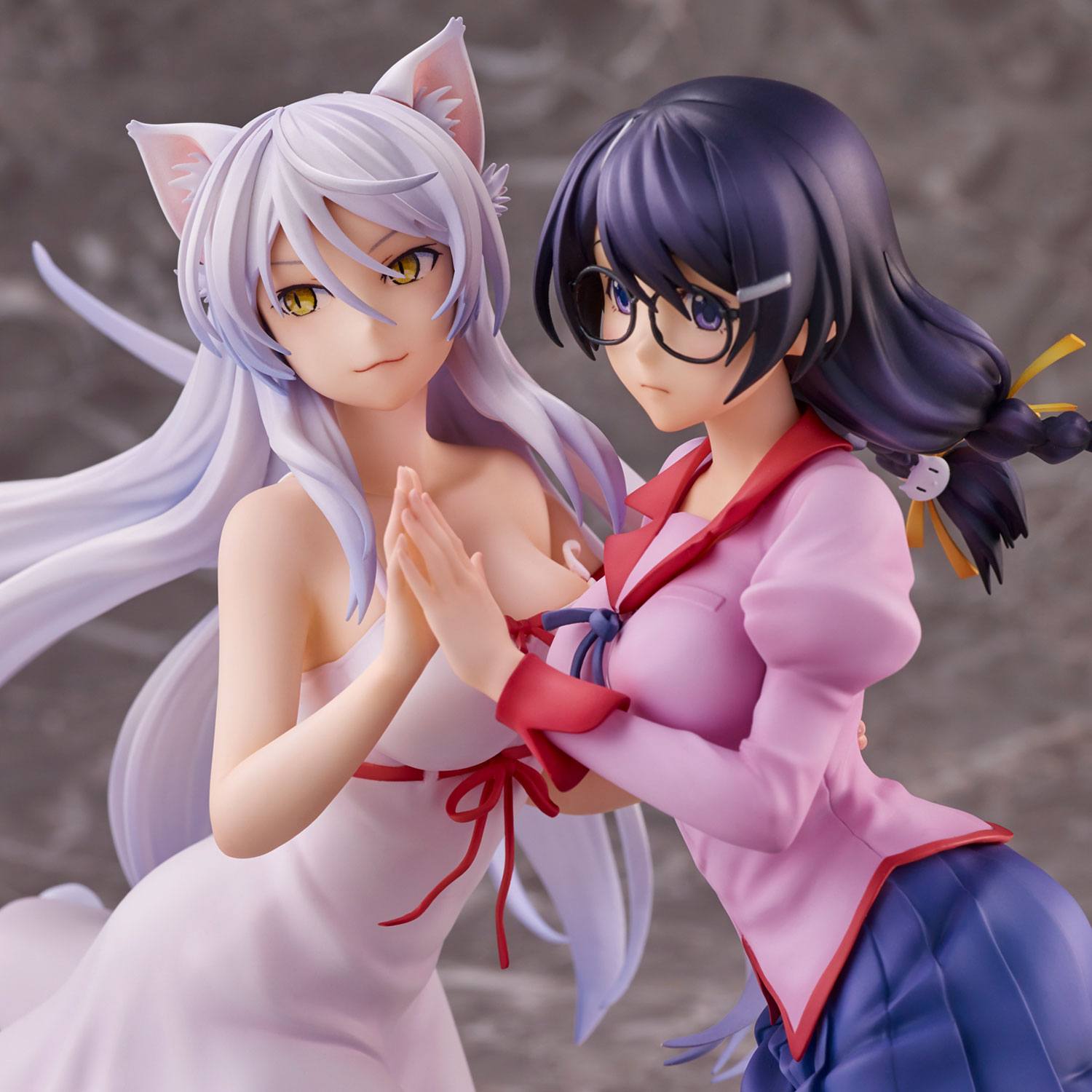 Tsubasa Hanekawa Set PVC Statuen 19 cm Nekomonogatari Monogatari Series Prizefiguren Yokina