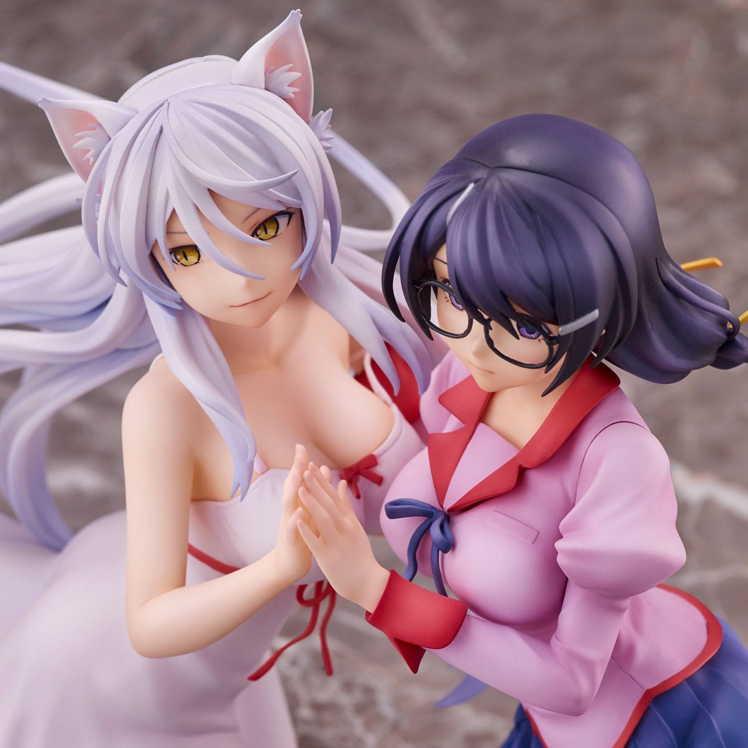 Tsubasa Hanekawa Set PVC Statuen 19 cm Nekomonogatari Monogatari Series Prizefiguren Yokina