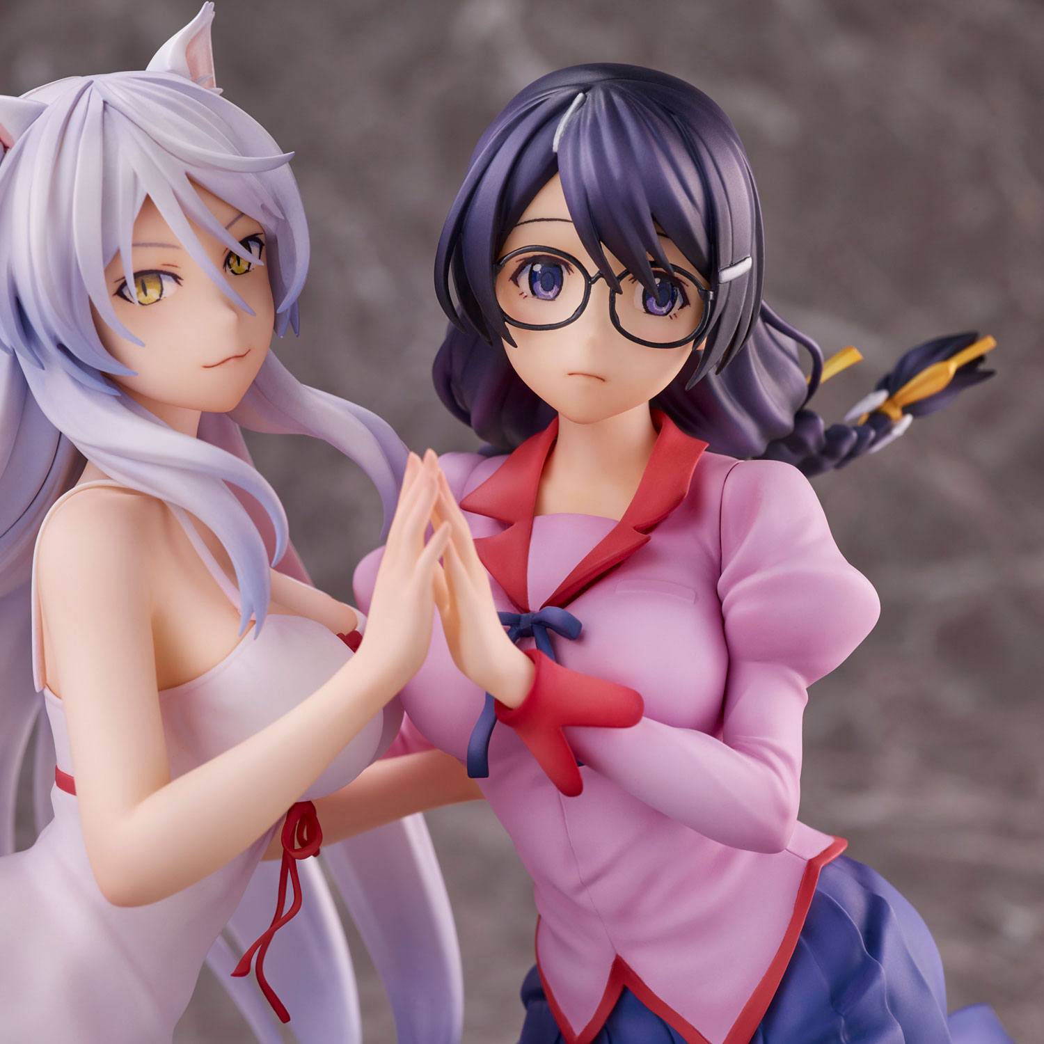 Tsubasa Hanekawa Set PVC Statuen 19 cm Nekomonogatari Monogatari Series Prizefiguren Yokina