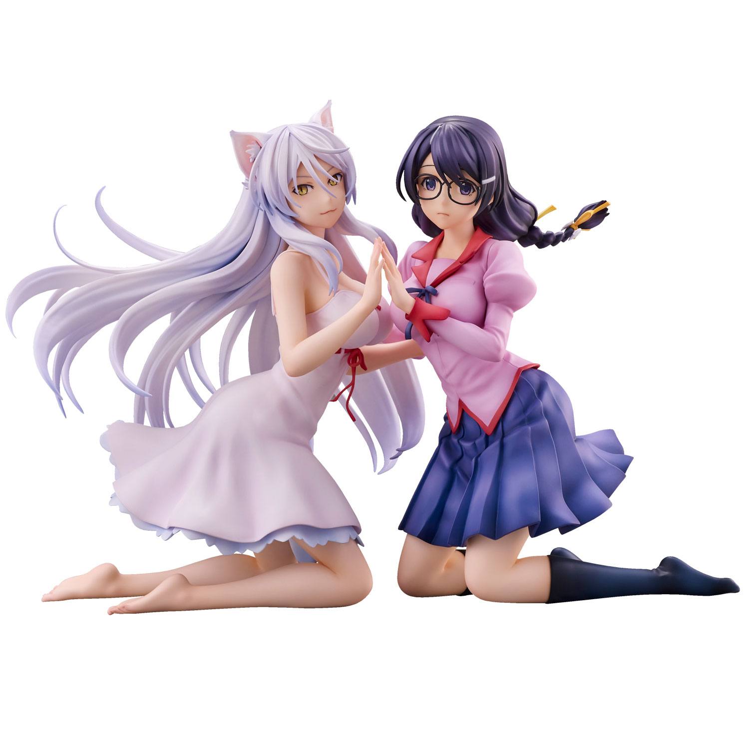 Tsubasa Hanekawa Set PVC Statuen 19 cm Nekomonogatari Monogatari Series Prizefiguren Yokina