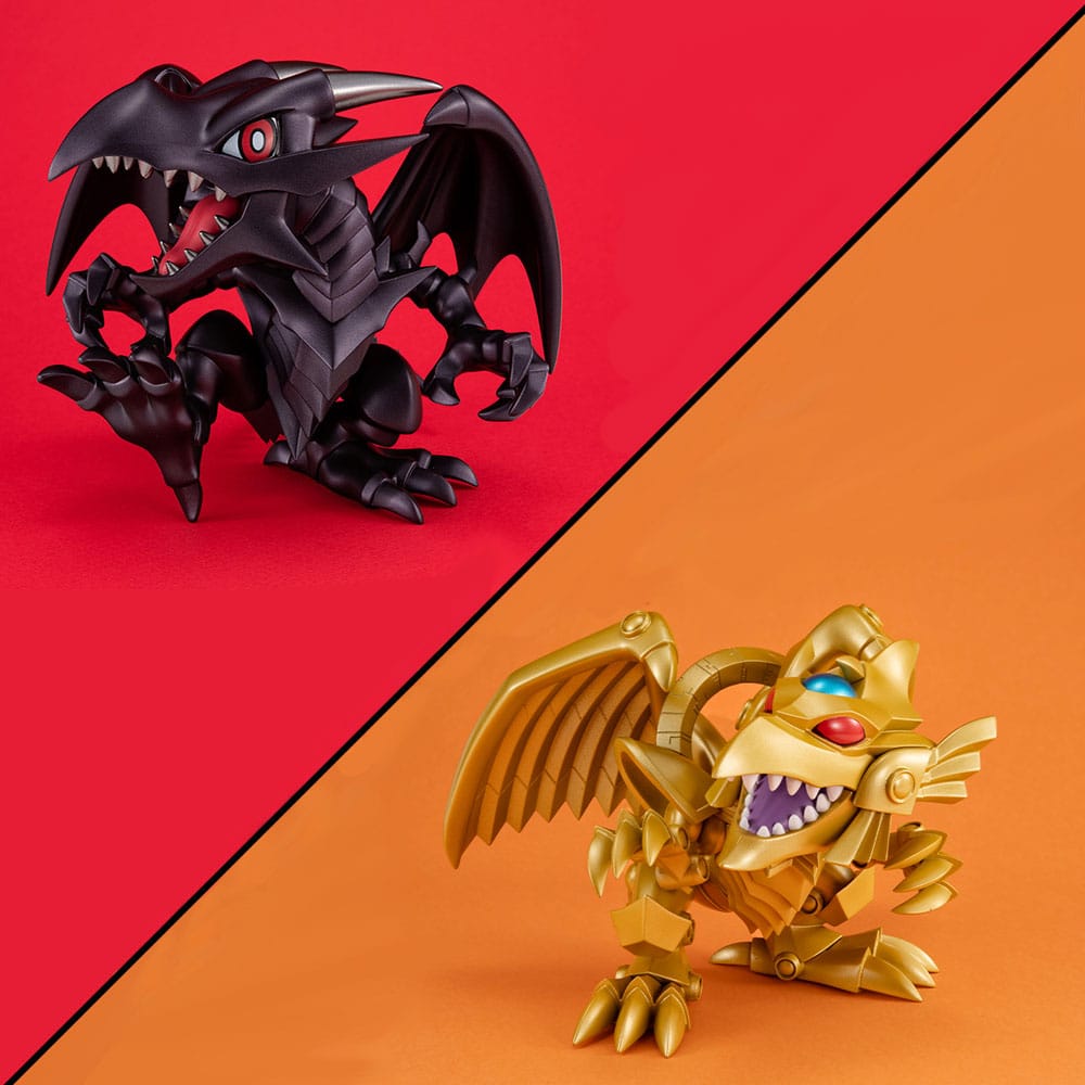 Yu-Gi-Oh! Duel Monsters Megatoon PVC Statue Red Eyes Black Dragon & The Winged Dragon of Ra 13 cm (with gift) Prizefiguren Yokina