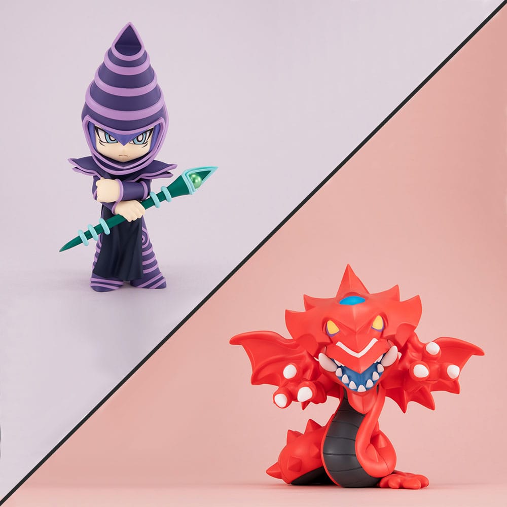 Yu-Gi-Oh! Duel Monsters Megatoon PVC Statue Slifer the Sky Dragon & Dark Magician (with gift) Prizefiguren Yokina