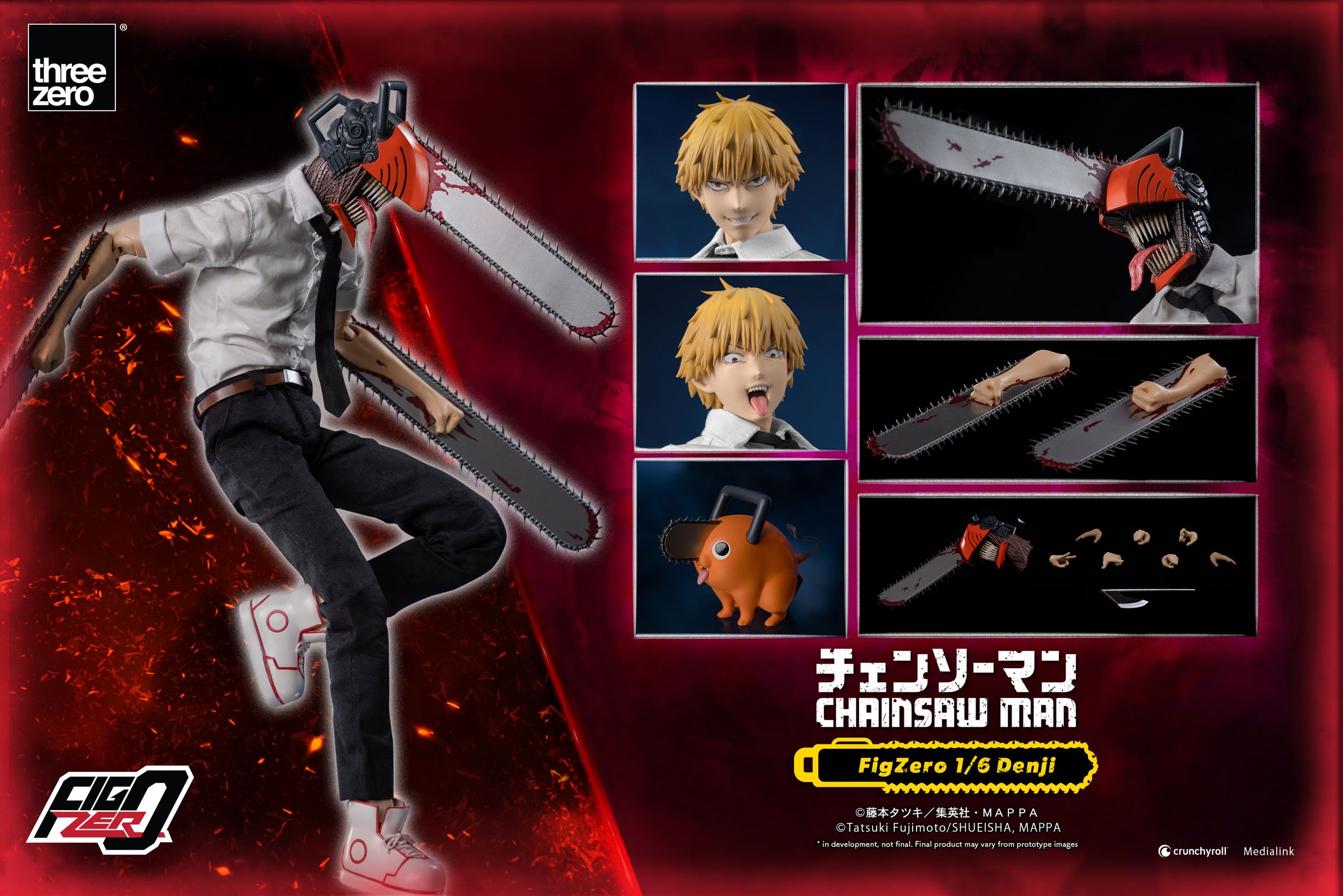 Chainsaw Man FigZero Actionfigur 1/6 Denji 29 cm Figmas Yokina