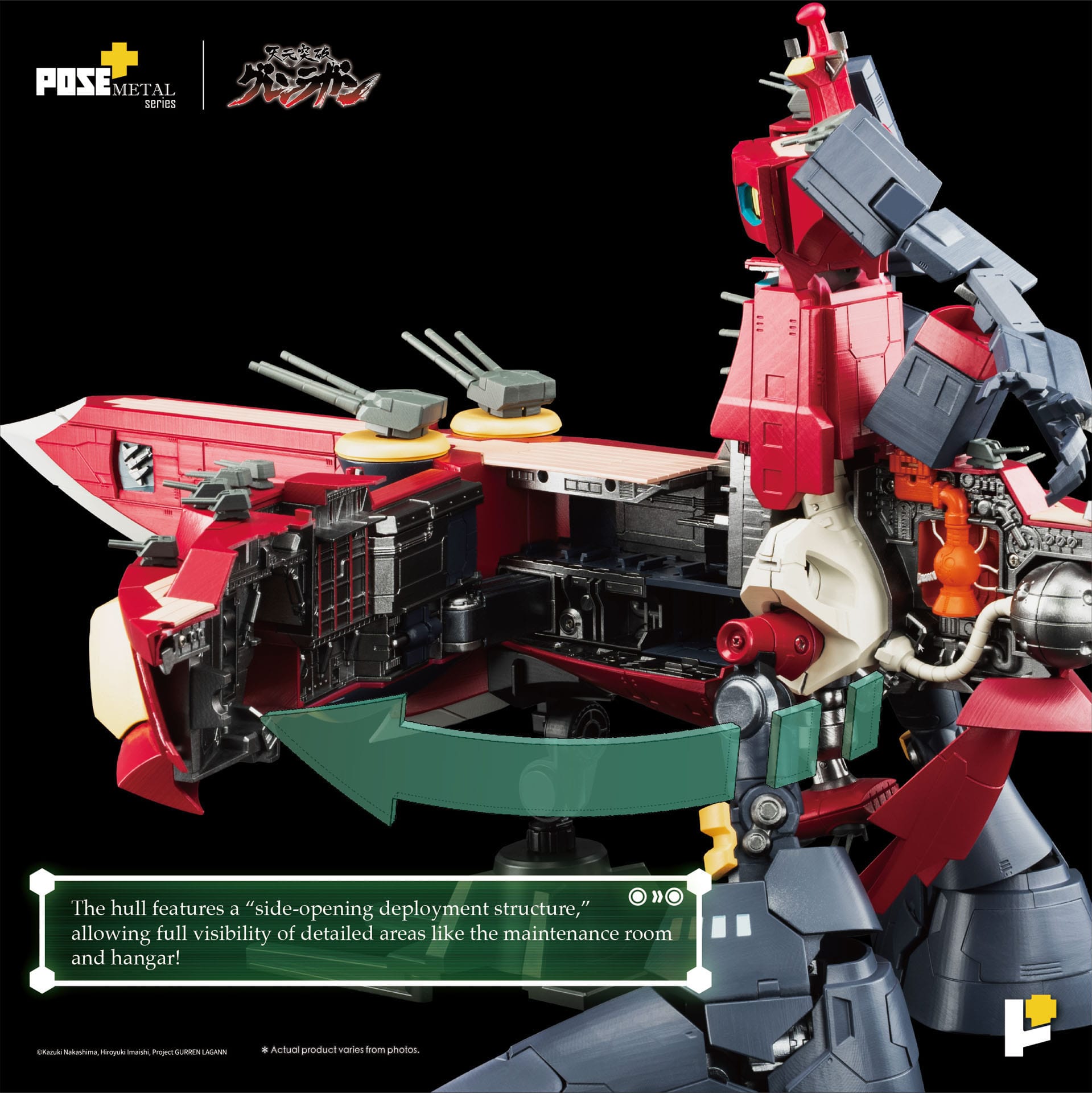 Tengen Toppa Gurren Lagann POSE+METAL series Statue Dai-Gurren 33 cm Figmas Yokina