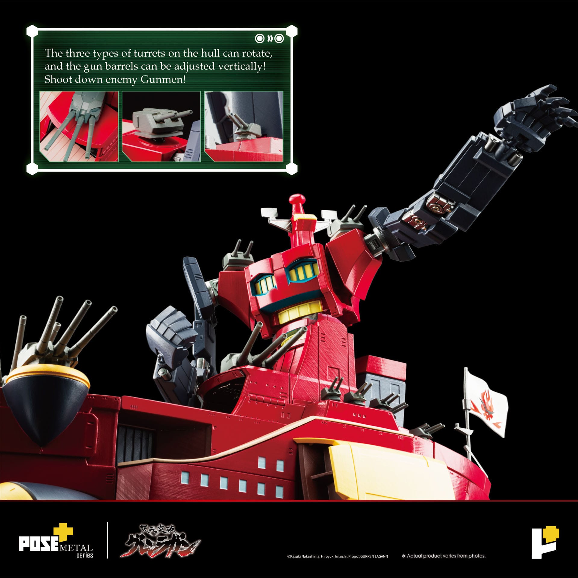 Tengen Toppa Gurren Lagann POSE+METAL series Statue Dai-Gurren 33 cm Figmas Yokina