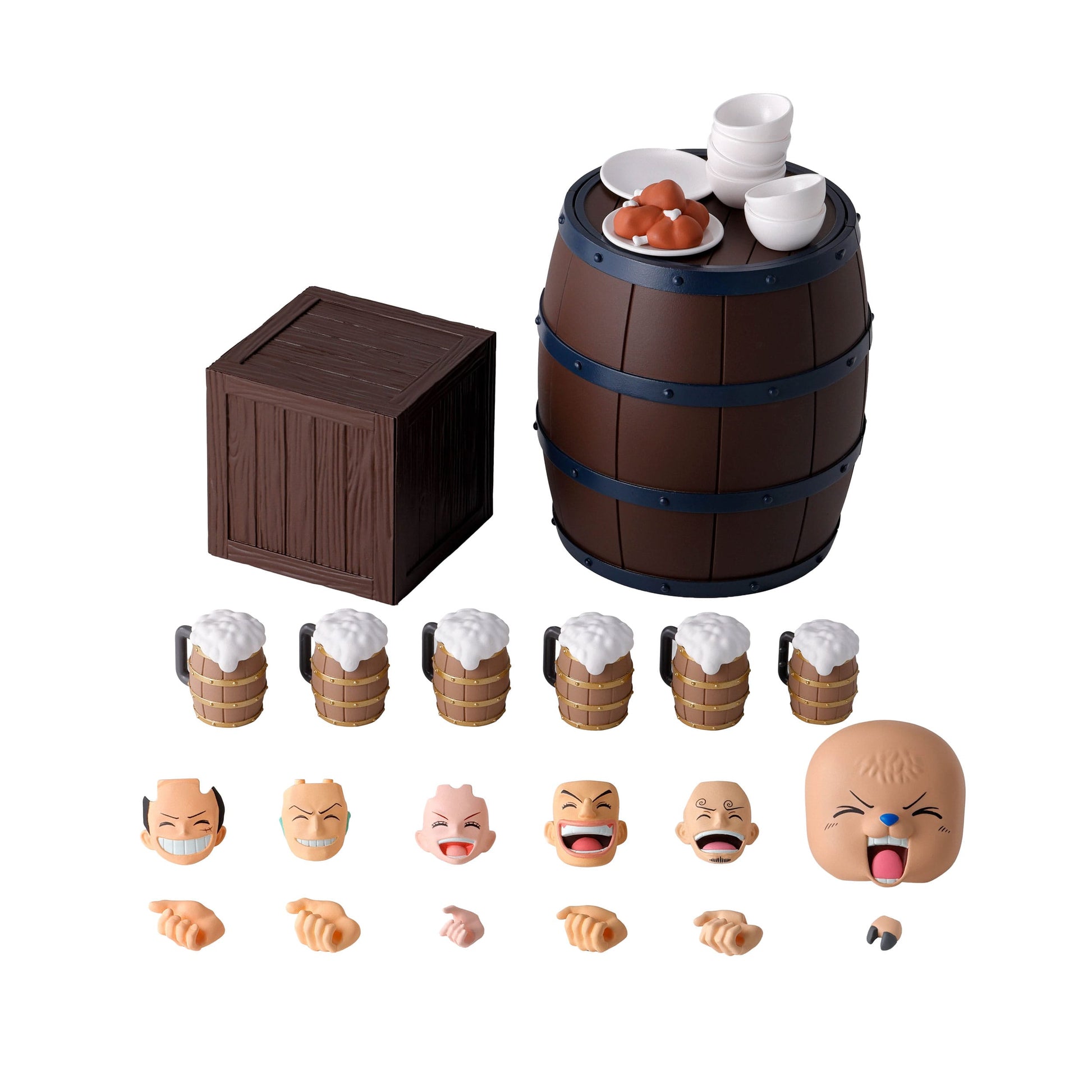 One Piece S.H. Figuarts Zubehör-Set The Straw Hat Crew Party Set Figurenzubehör Yokina