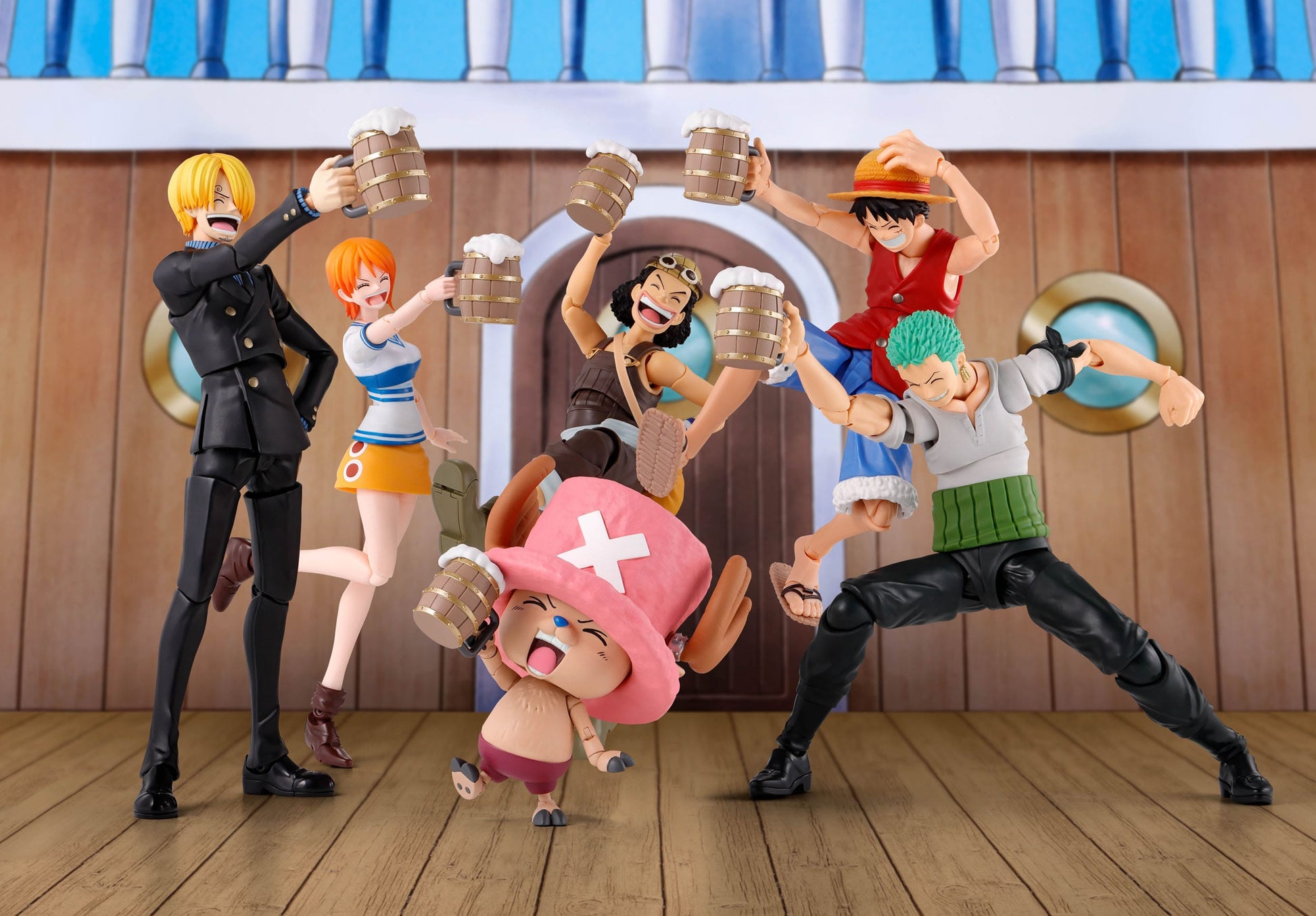 One Piece S.H. Figuarts Zubehör-Set The Straw Hat Crew Party Set Figurenzubehör Yokina