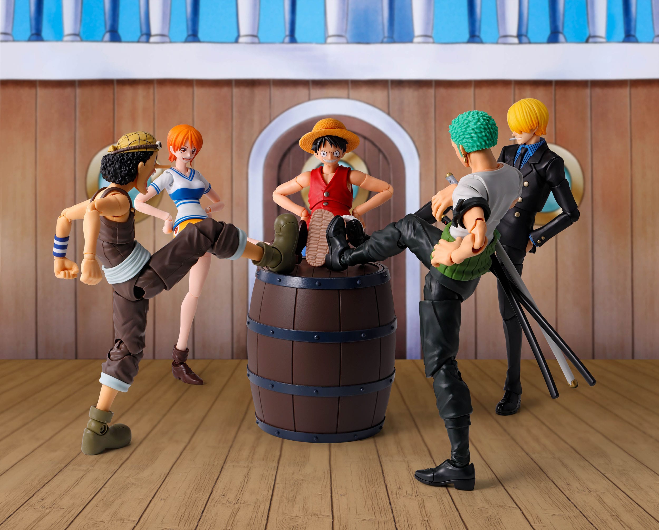 One Piece S.H. Figuarts Zubehör-Set The Straw Hat Crew Party Set Figurenzubehör Yokina