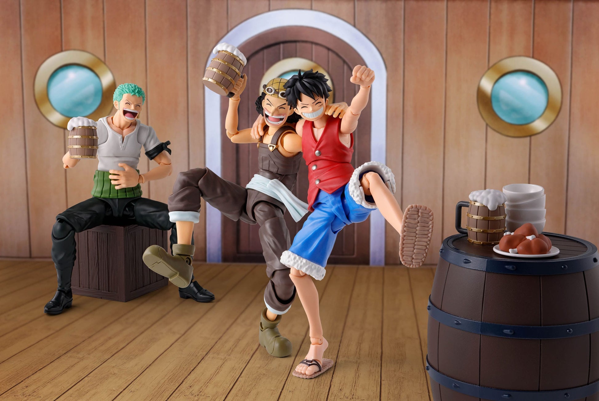 One Piece S.H. Figuarts Zubehör-Set The Straw Hat Crew Party Set Figurenzubehör Yokina
