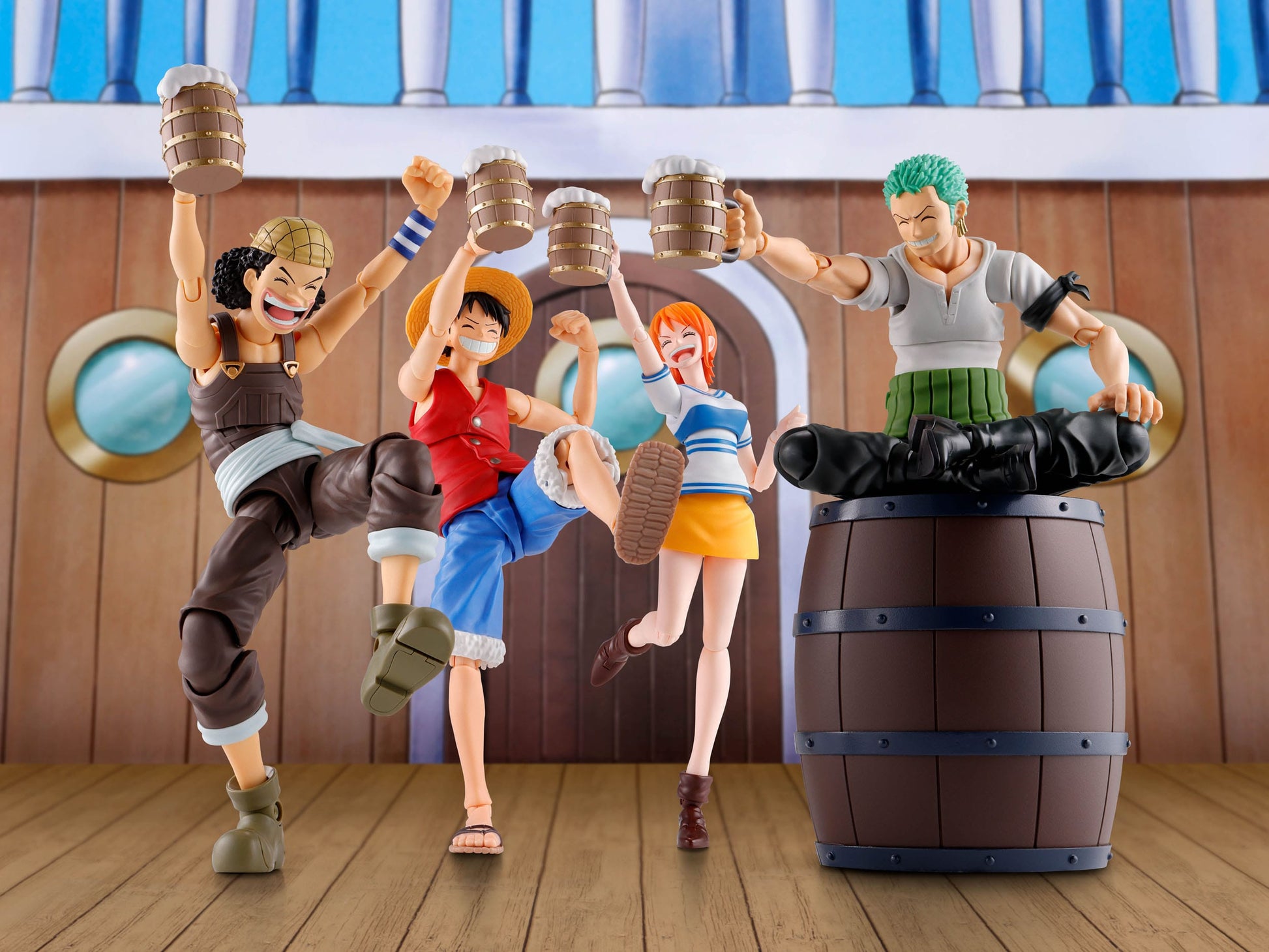 One Piece S.H. Figuarts Zubehör-Set The Straw Hat Crew Party Set Figurenzubehör Yokina