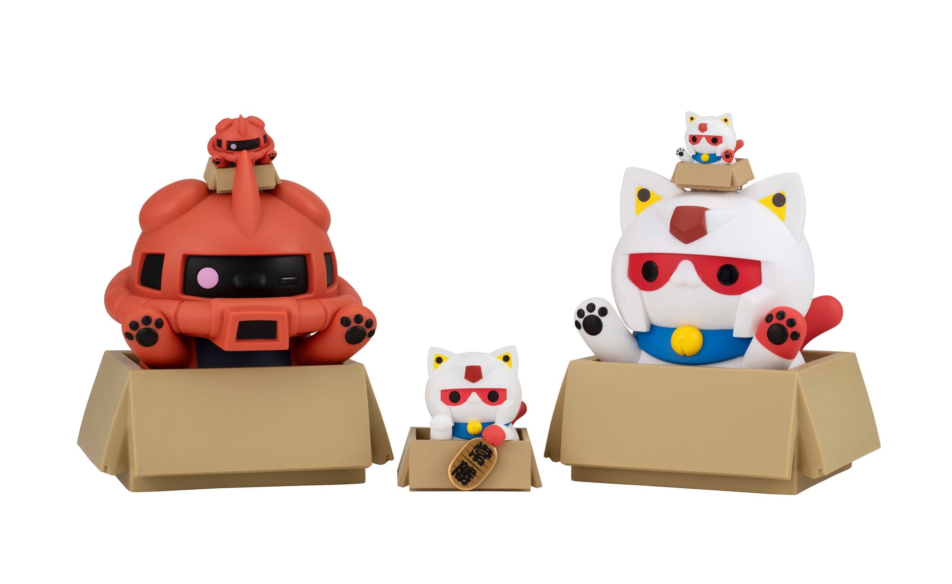 Mobile Suit Gundam Mega Cat Project 6 Blind Box Nyandam Sammelfiguren Luckycat 6 cm Minifiguren Yokina