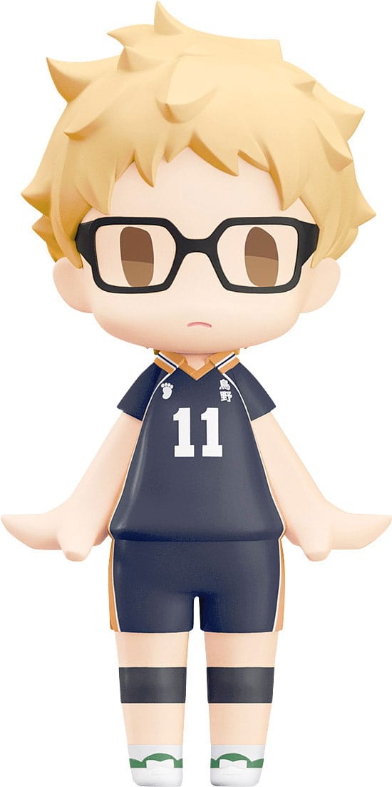 Haikyu!! HELLO! GOOD SMILE Actionfigur Kei Tsukishima 10 cm Minifiguren Yokina
