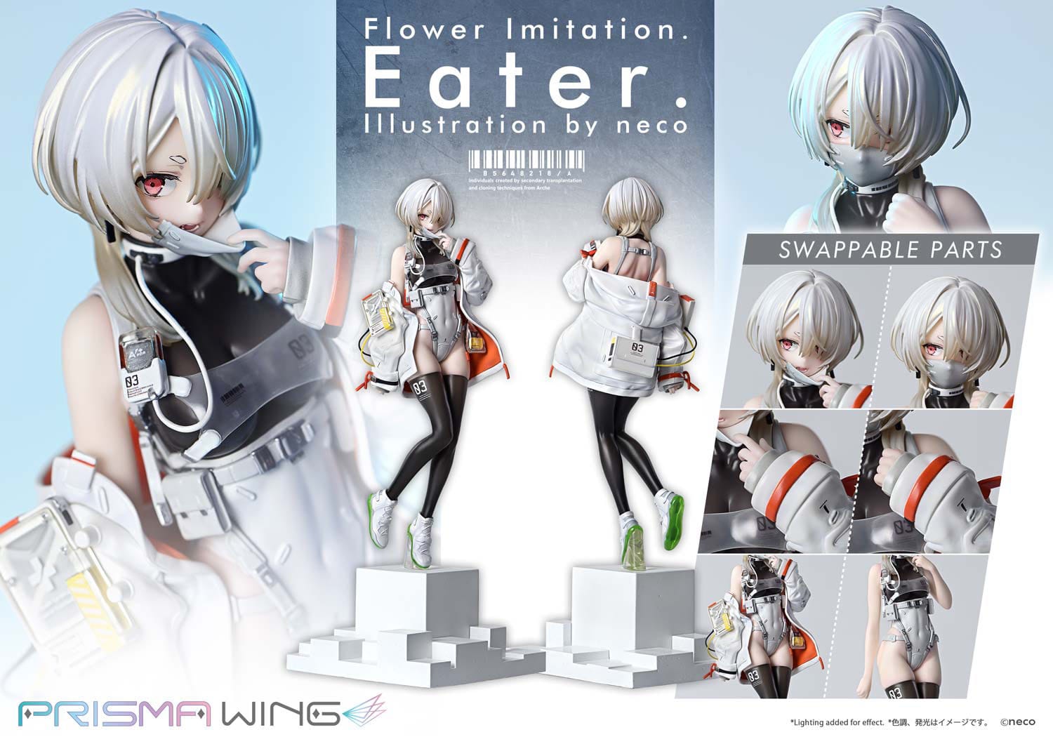 Flower Imitation Prisma Wing PVC Statue 1/7 Eater Illustration by neco 32 cm Scalefiguren Yokina