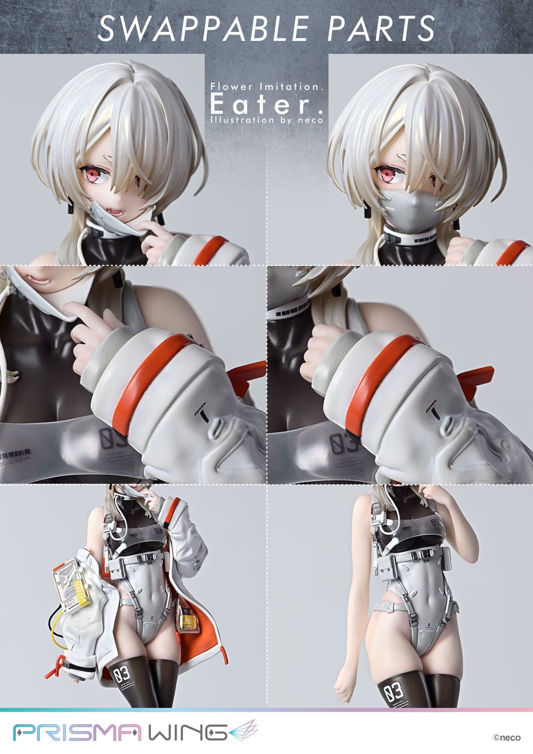 Flower Imitation Prisma Wing PVC Statue 1/7 Eater Illustration by neco 32 cm Scalefiguren Yokina