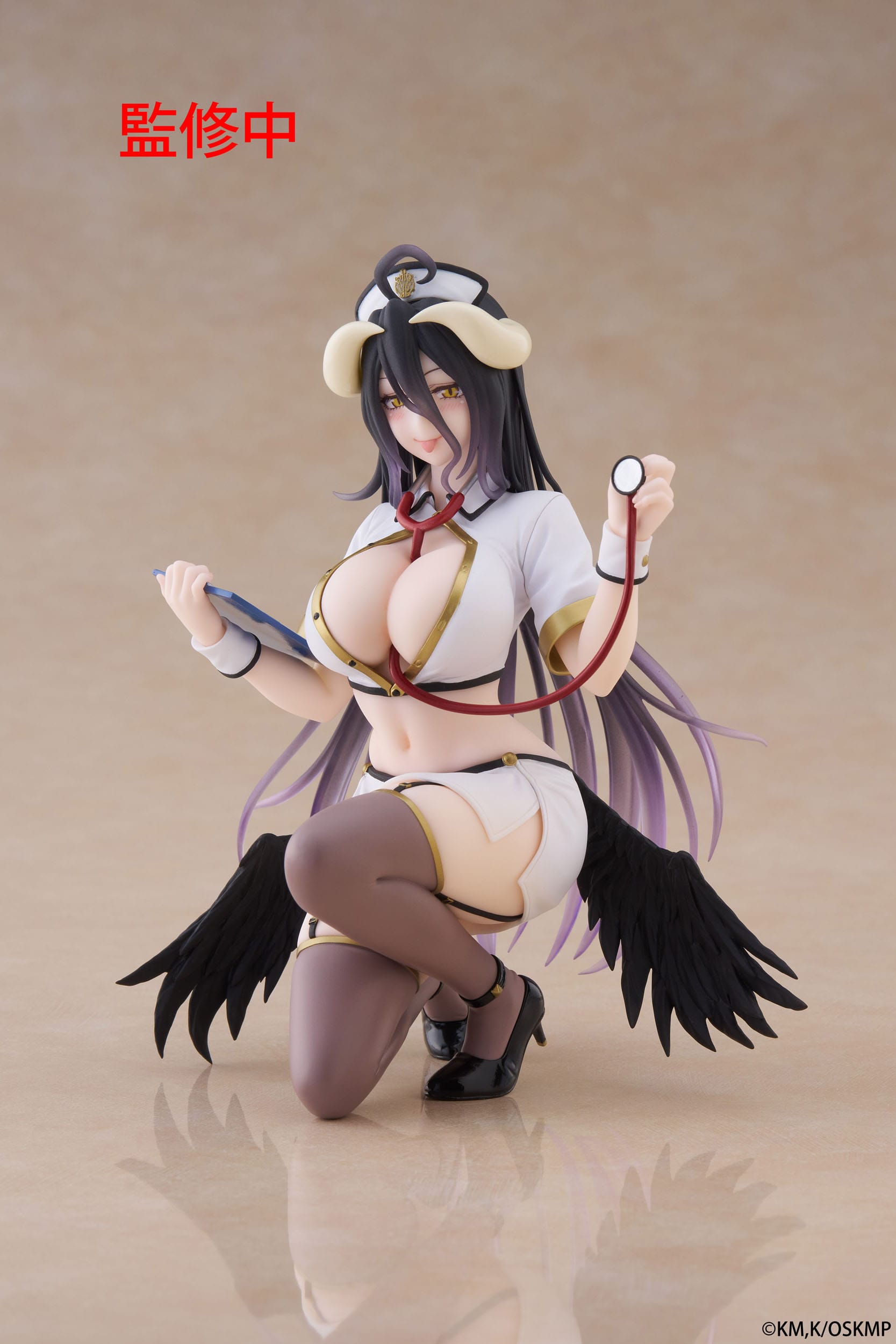 Overlord PVC Statue Desktop Cute Figure Albedo Nurse Ver. Renewal 13 cm