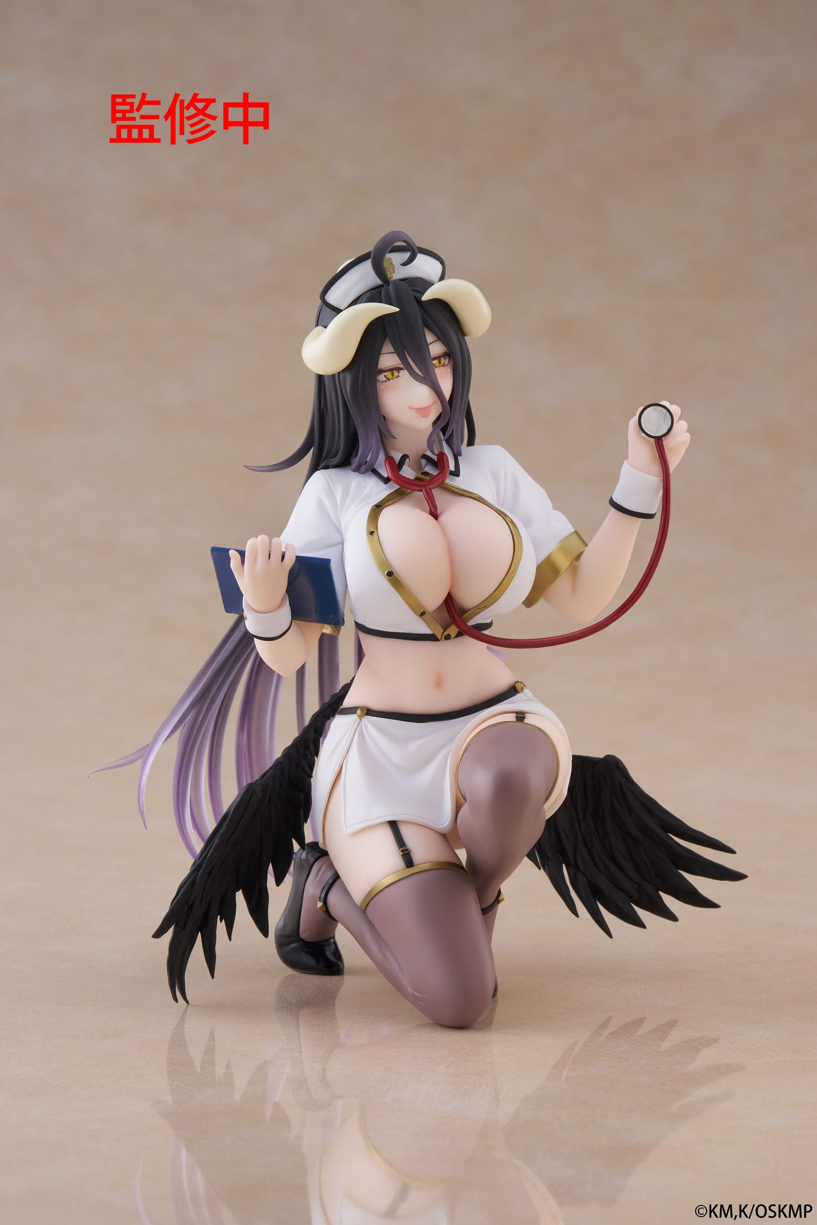 Overlord PVC Statue Desktop Cute Figure Albedo Nurse Ver. Renewal 13 cm