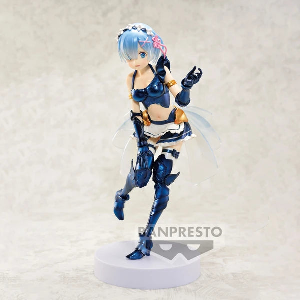 Re:Zero Starting Life in Another World Banpresto Chronicle EXQ Vol. 4 Rem (Blue Maid Armor Ver.) 21 cm Prizefiguren Yokina