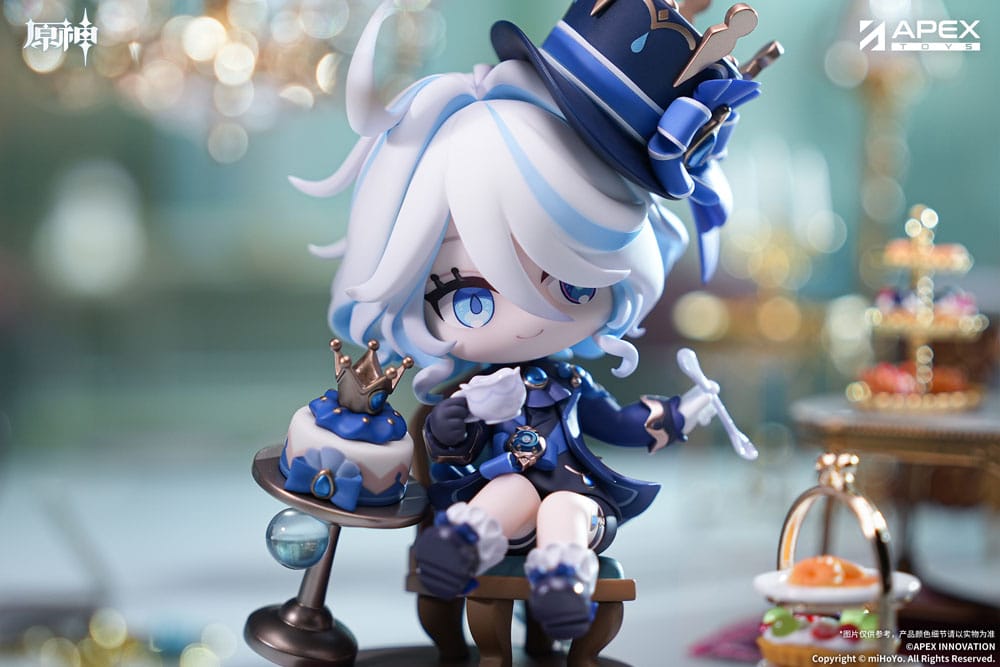 Genshin Impact PVC Statue Furina Amai Gogo no Sanbika Chibi Chara Ver. 13 cm Prizefiguren Yokina