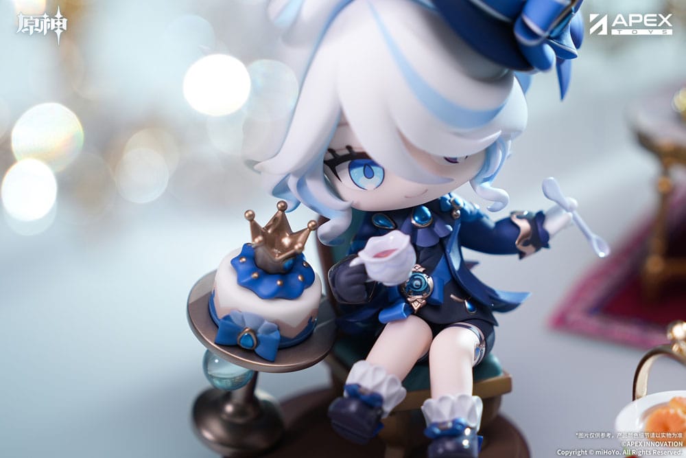 Genshin Impact PVC Statue Furina Amai Gogo no Sanbika Chibi Chara Ver. 13 cm Prizefiguren Yokina