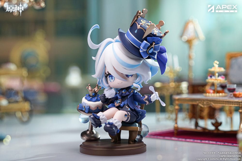 Genshin Impact PVC Statue Furina Amai Gogo no Sanbika Chibi Chara Ver. 13 cm Prizefiguren Yokina