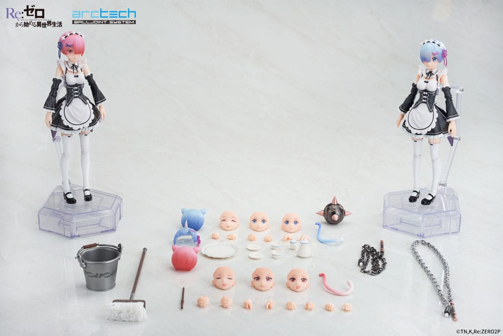 Re:Zero Starting Life in Another World Arctech Posable Series Actionfiguren 2er-Set 1/8 Rem & Ram 20 cm Figmas Yokina