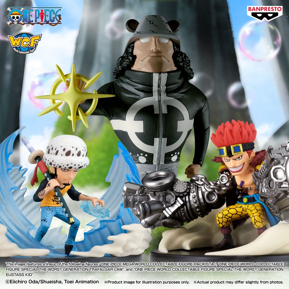 One Piece World Collectable Figure Special PVC Statue The Worst Generation Trafalgar Law 7 cm Prizefiguren Yokina