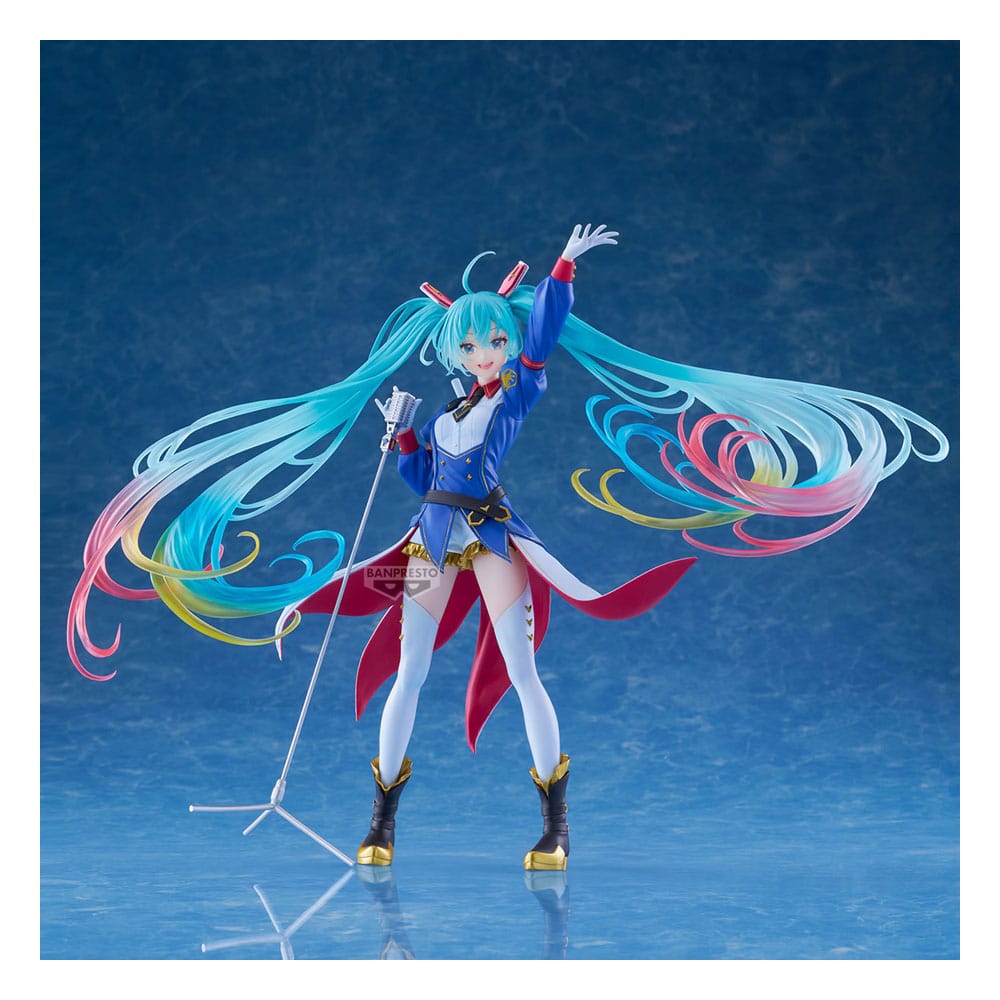 Gundam X Miku Banpresto Evolve PVC Statue Hatsune Miku Figure 21 cm Prizefiguren Yokina