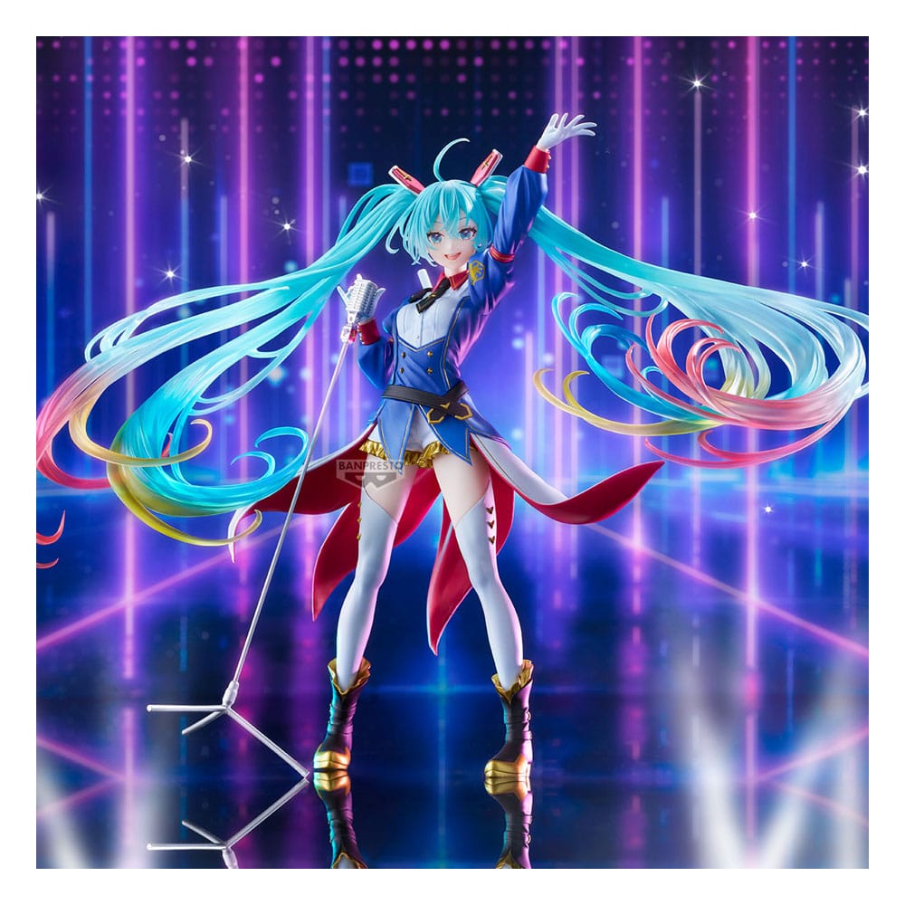 Gundam X Miku Banpresto Evolve PVC Statue Hatsune Miku Figure 21 cm Prizefiguren Yokina