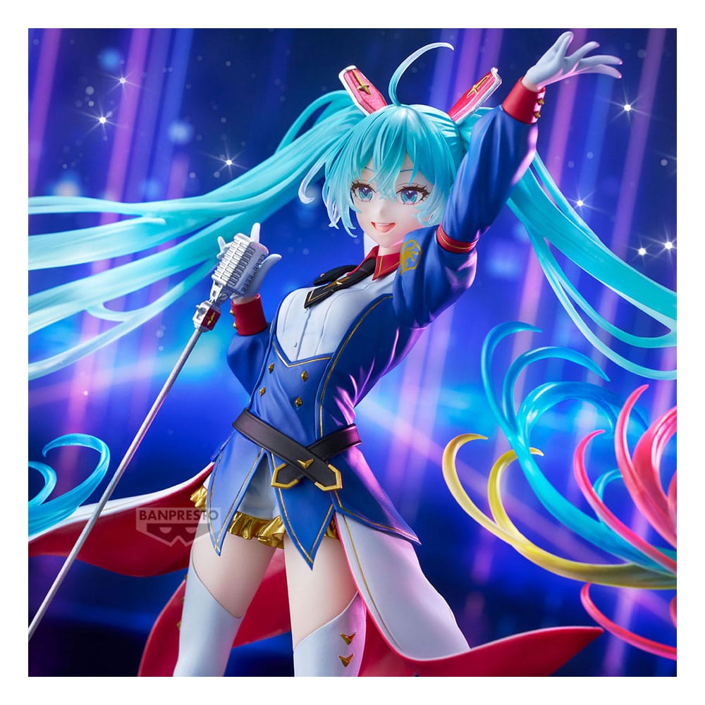 Gundam X Miku Banpresto Evolve PVC Statue Hatsune Miku Figure 21 cm Prizefiguren Yokina