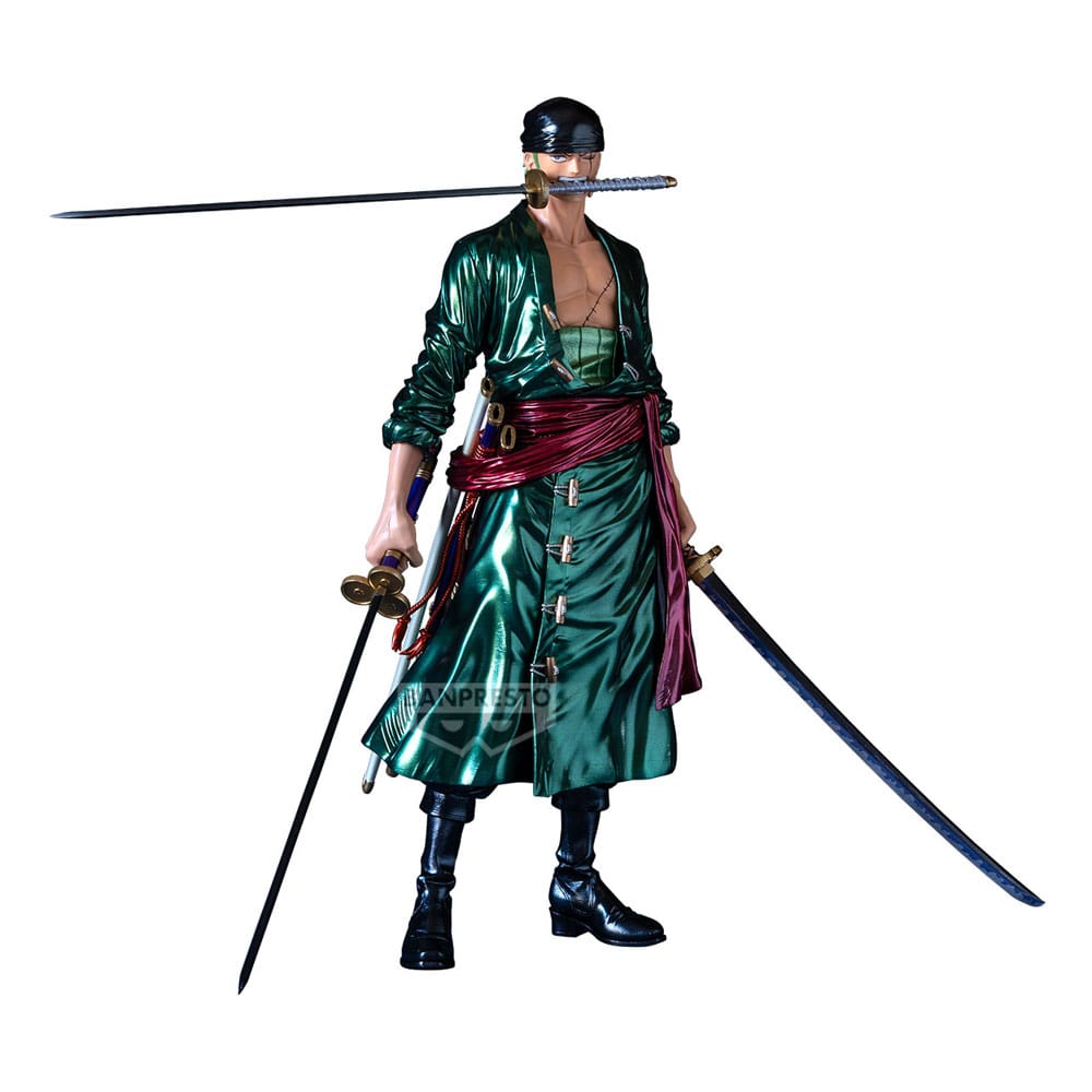 One Piece Premium The Metallic PVC Statue Roronoa Zoro 30 cm Prizefiguren Yokina