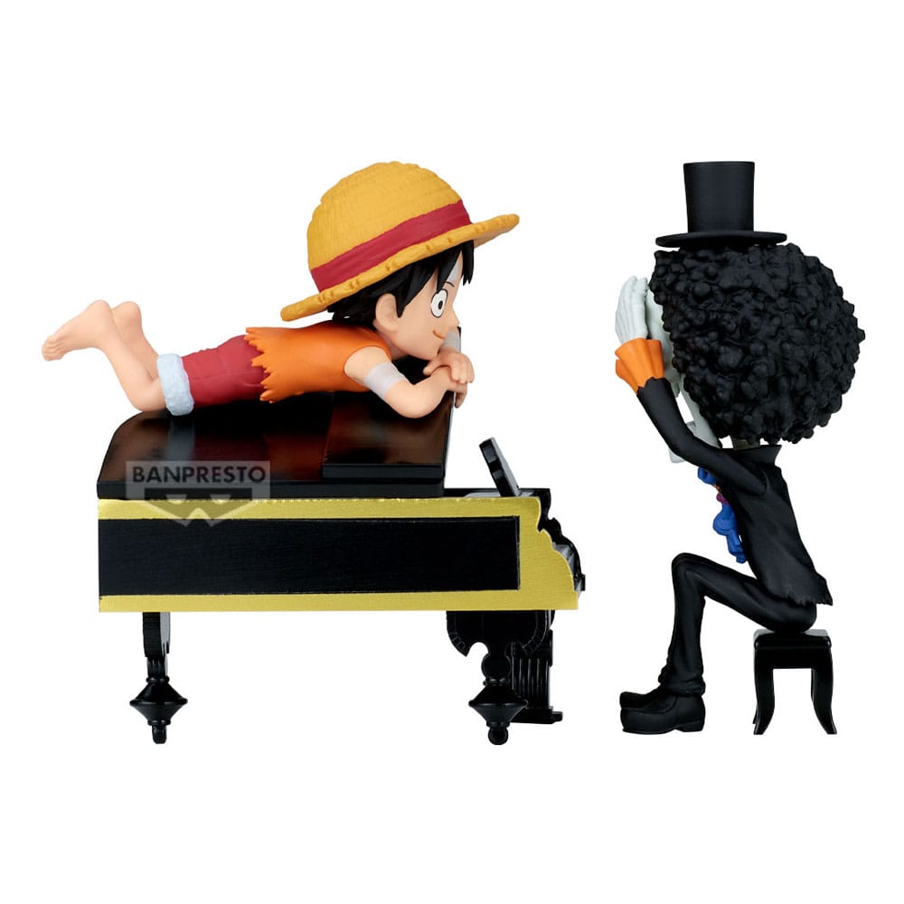 One Piece WCF Log Stories PVC Statue Luffy & Brook 8 cm Prizefiguren Yokina