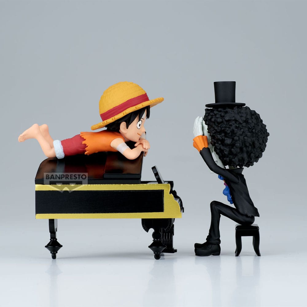 One Piece WCF Log Stories PVC Statue Luffy & Brook 8 cm Prizefiguren Yokina