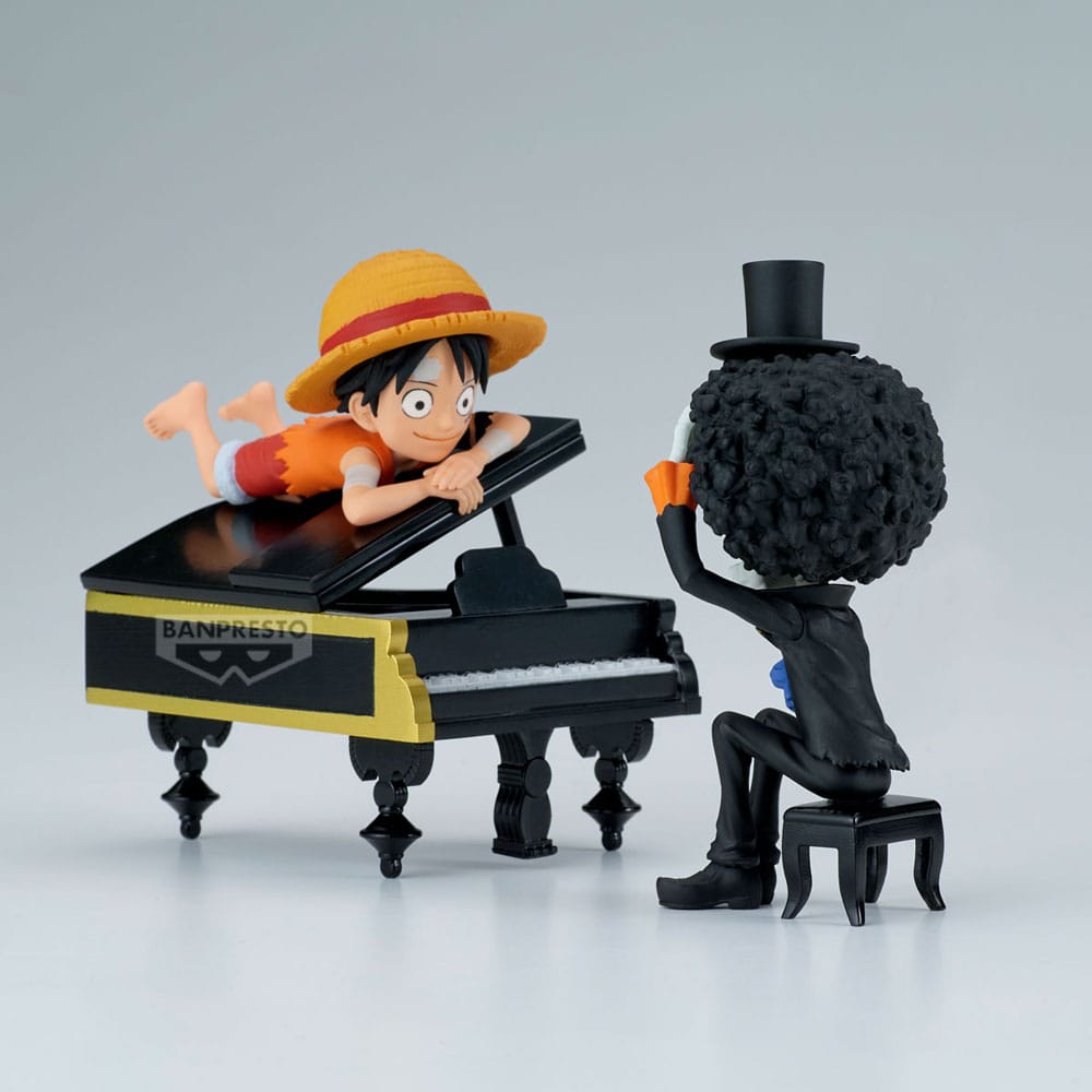 One Piece WCF Log Stories PVC Statue Luffy & Brook 8 cm Prizefiguren Yokina