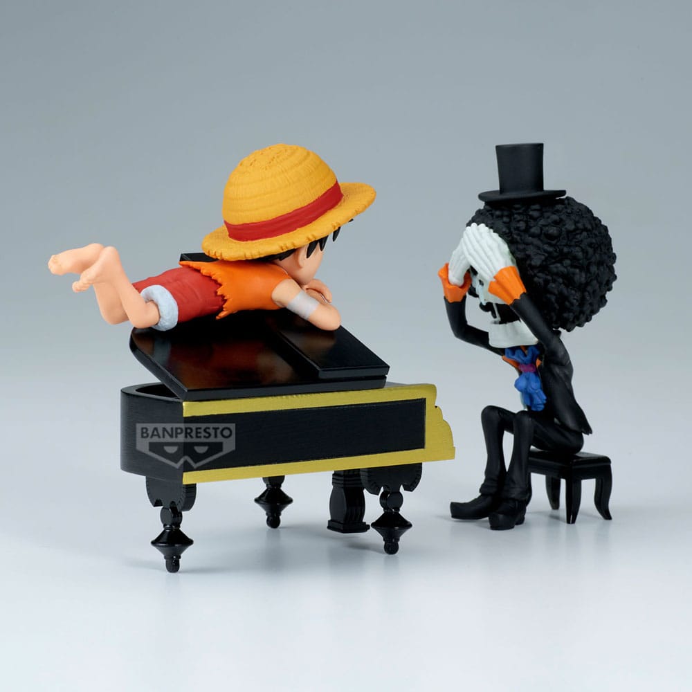 One Piece WCF Log Stories PVC Statue Luffy & Brook 8 cm Prizefiguren Yokina