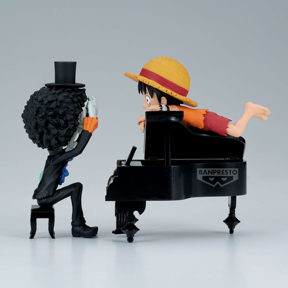 One Piece WCF Log Stories PVC Statue Luffy & Brook 8 cm Prizefiguren Yokina
