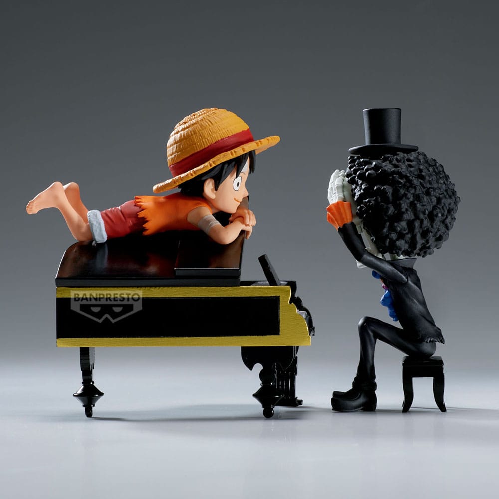One Piece WCF Log Stories PVC Statue Luffy & Brook 8 cm Prizefiguren Yokina