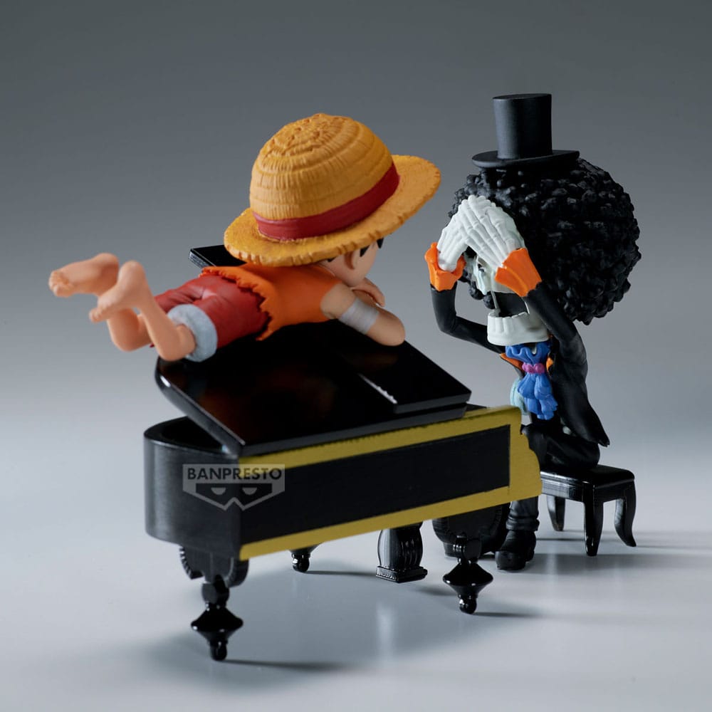 One Piece WCF Log Stories PVC Statue Luffy & Brook 8 cm Prizefiguren Yokina