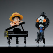One Piece WCF Log Stories PVC Statue Luffy & Brook 8 cm Prizefiguren Yokina