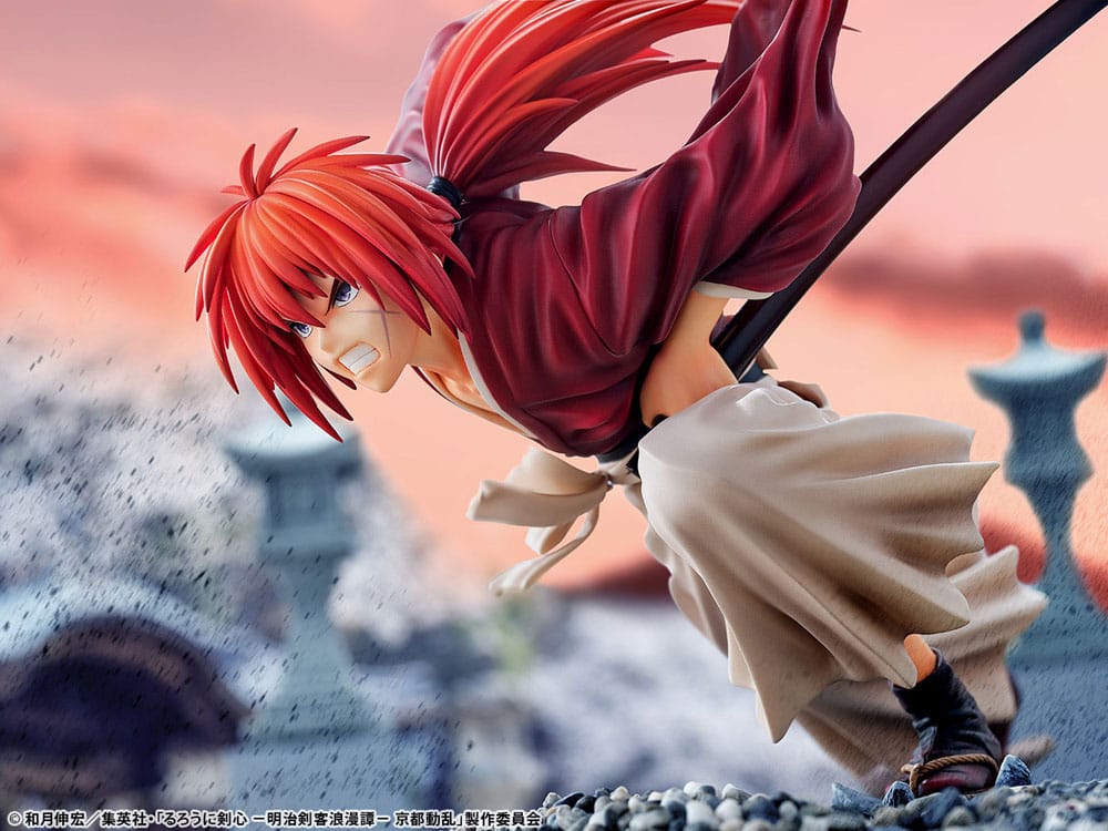 Rurouni Kenshin: Meiji Kenkaku Romantan Kyoto Douran PVC Statue 1/6 Kenshin Himura Amakakeruryuunohirameki Ver. 26 cm Scalefiguren Yokina