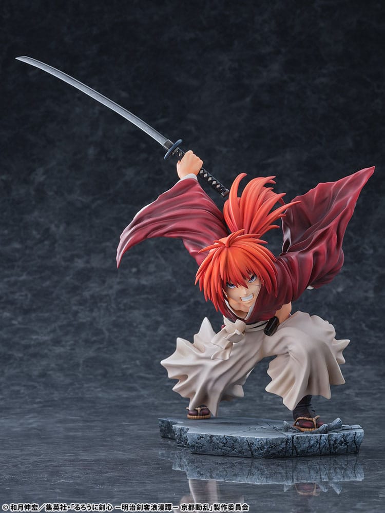 Rurouni Kenshin: Meiji Kenkaku Romantan Kyoto Douran PVC Statue 1/6 Kenshin Himura Amakakeruryuunohirameki Ver. 26 cm Scalefiguren Yokina