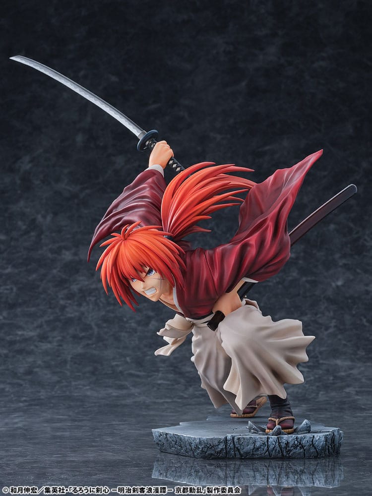 Rurouni Kenshin: Meiji Kenkaku Romantan Kyoto Douran PVC Statue 1/6 Kenshin Himura Amakakeruryuunohirameki Ver. 26 cm Scalefiguren Yokina