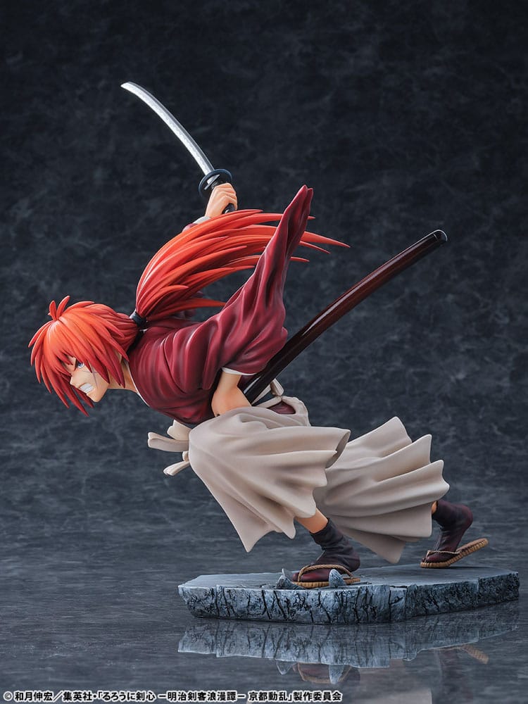 Rurouni Kenshin: Meiji Kenkaku Romantan Kyoto Douran PVC Statue 1/6 Kenshin Himura Amakakeruryuunohirameki Ver. 26 cm Scalefiguren Yokina